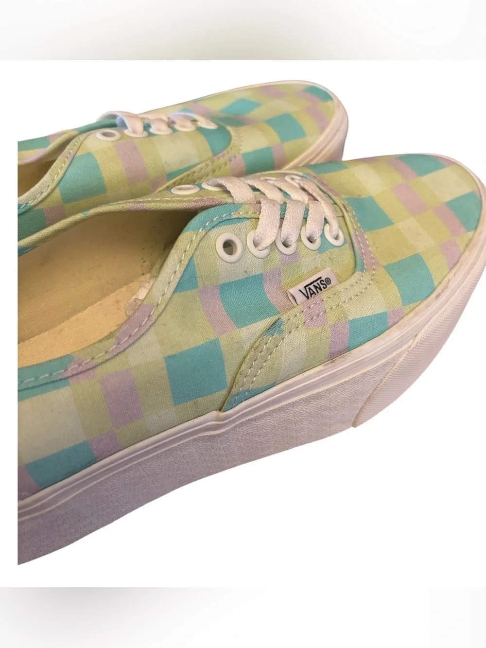 Vans | Pastel Checkered Platform High Sneakers Summer Vibes Unisex Footwear NEW